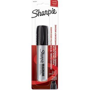 Single Pack of a Black Sharpie Permanent Markers w/ Oversized 1/2" Chisel Tip